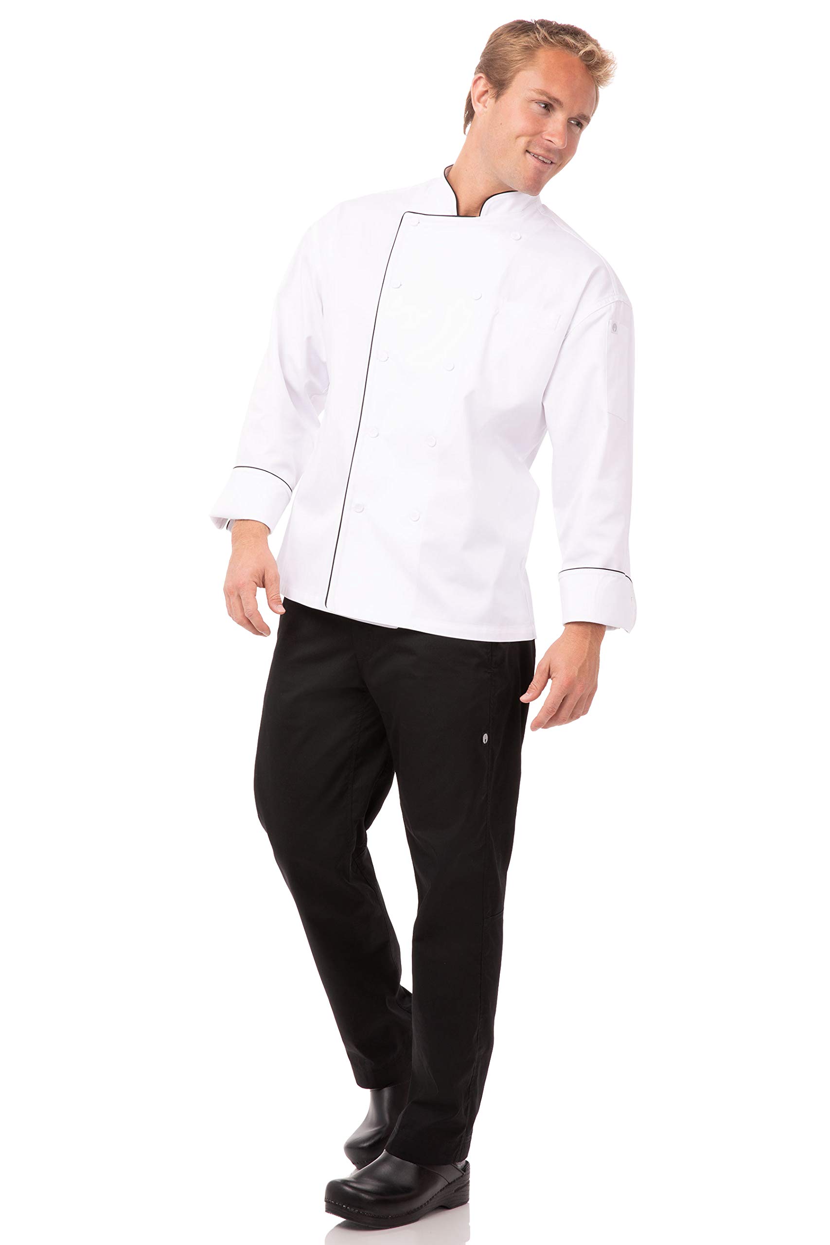 Chef obras b767-m Sicilia Ejecutivo Unisex chaqueta de cocinero, tamaño mediano, color blanco