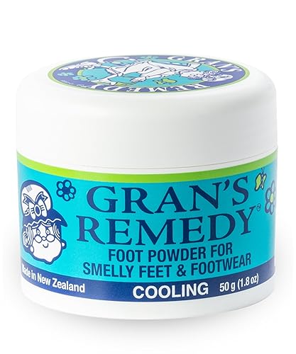 Gran's Remedy Desodorizante natural para zapatos y eliminador de olores de pies en polvo para hombres, mujeres y niños, absorbe el sudor y la