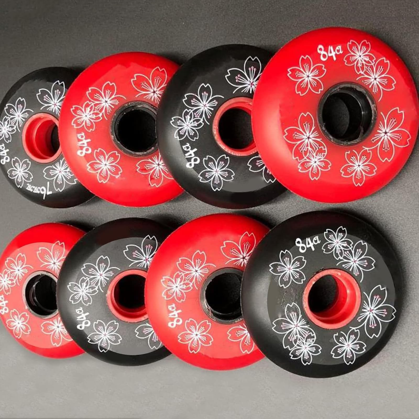 Led Light Up Roller Skate Räder, Ersatz-Skate-Rollen, Skateboard-Rollen, 8er-Pack, Inline-Rollschuh-Rollen for den Innenbereich, 84A