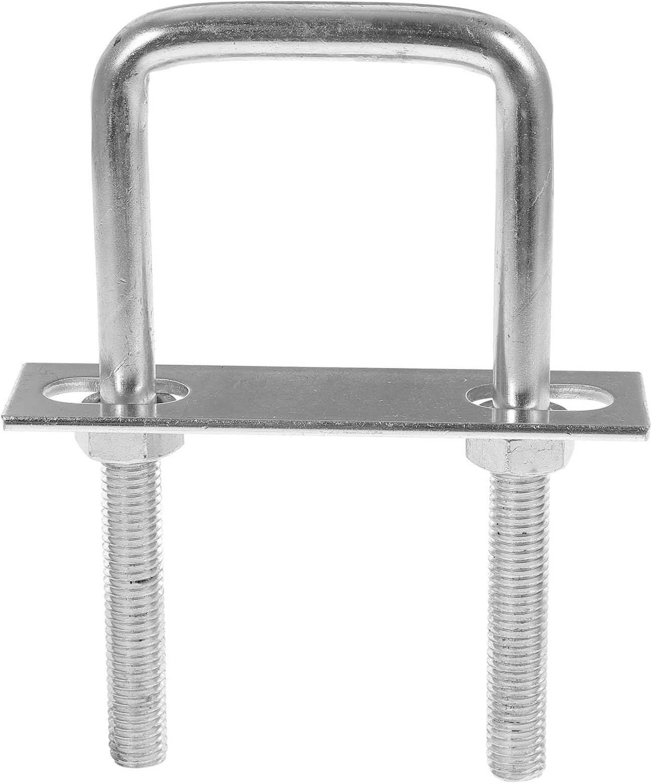 Luxshiny Galvanized Steel Square U-bolt M10x60x150 with Nuts, 3-inch Wide U-bolt Clamp for Boat Trailers and Industrial Fastening Applications