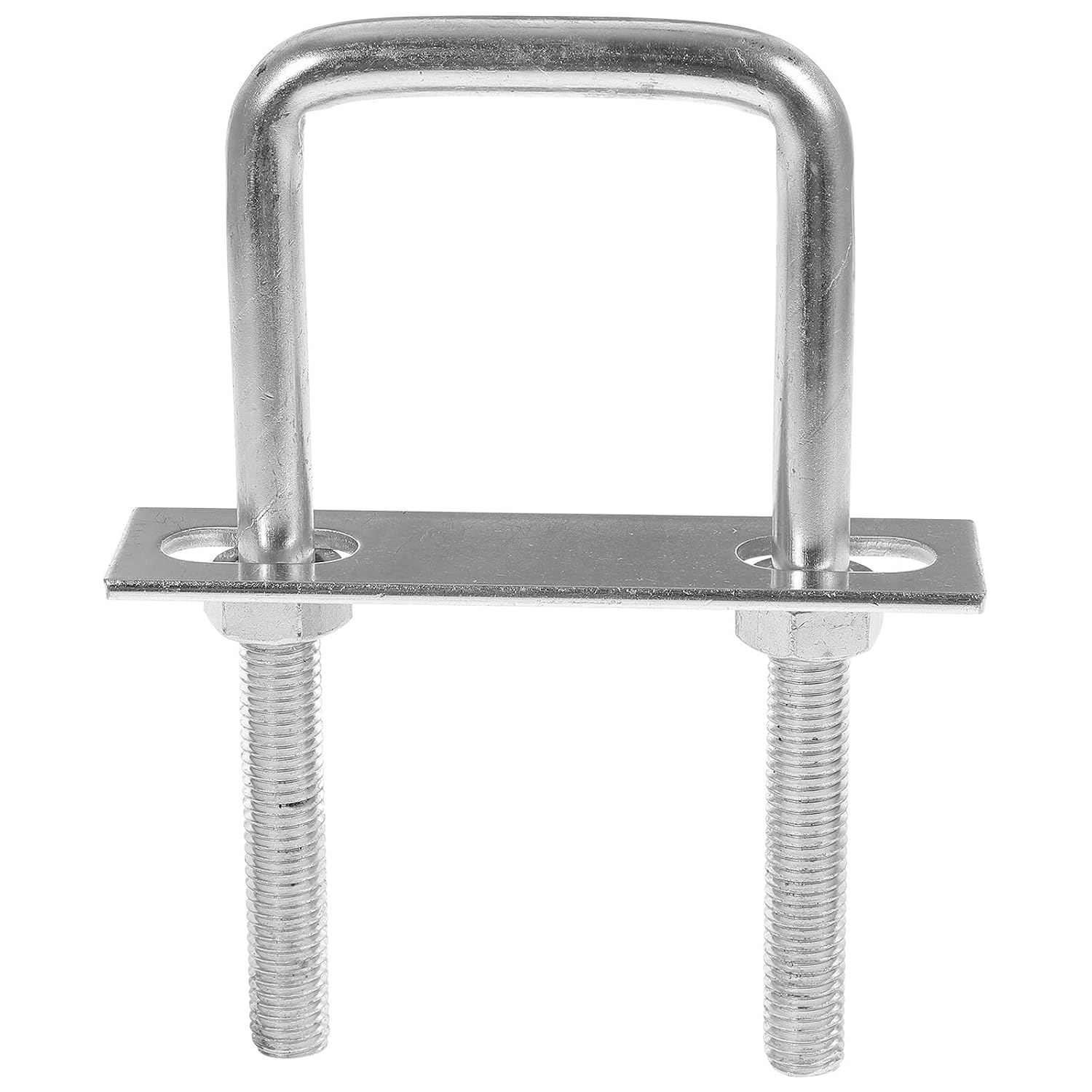 Mikinona Galvanized Steel Square U-Bolts with Washers M10x60x150mm, Heavy Duty Trailer U-Bolt Fasteners, Wide 3-inch U Tube Clamps for Boat and Automobile Axles