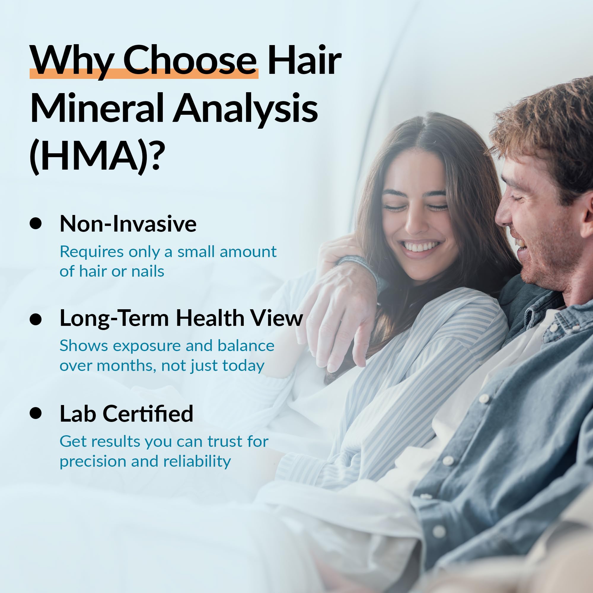 Prueba de análisis de minerales capilares por getTested | Detección de oligoelementos y metales pesados | Muestra de cabello o uñas no invasiva | Resultados de laboratorio certificados por ISO