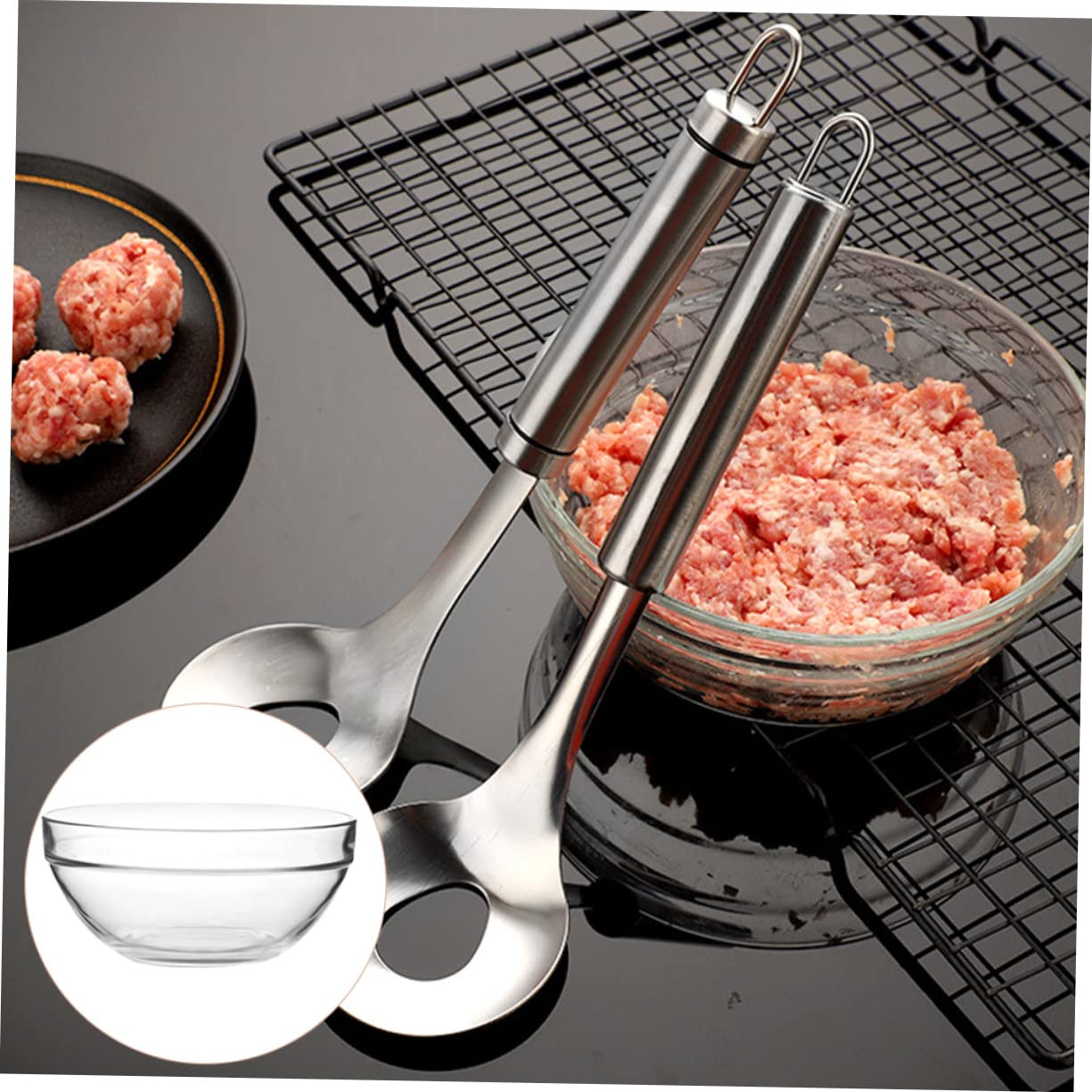 Alipis Cuencos de Vidrio para Mezclar 2 Piezas, Ensaladera
