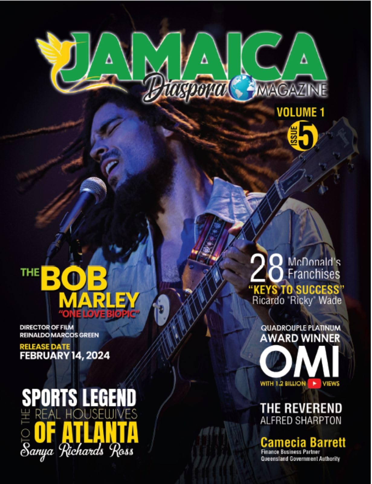 Magazine Jamaica Diaspora Global Vol.1 Issue 5 dédié au Biopic de Bob Marley