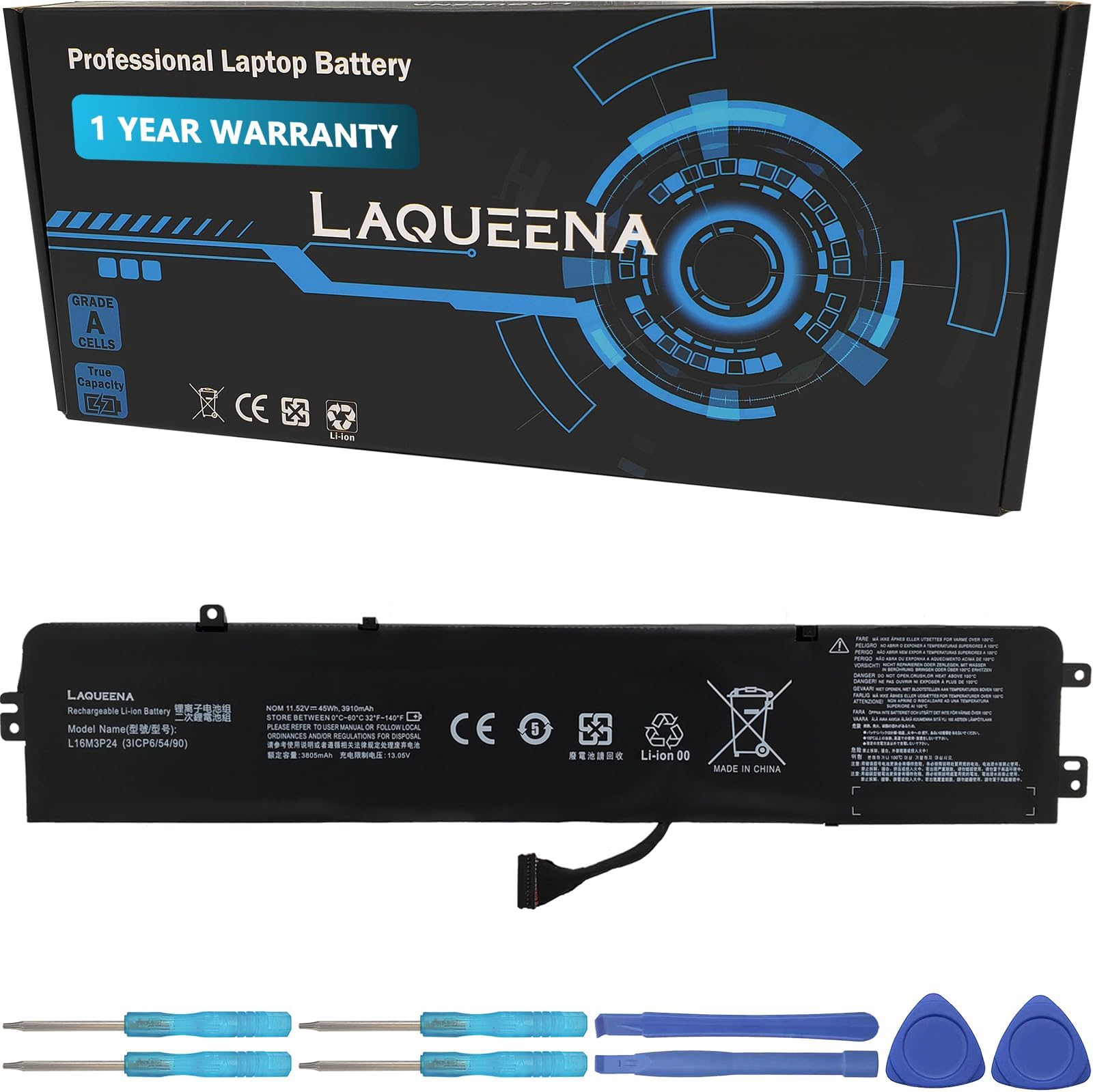 L14M3P24 Laptop Battery Compatible with Lenovo IdeaPad Y700-14ISK 700-15ISK 700-17ISK Legion Y520-15IKBA Y520-15IKBM Y520-15IKBN Series L14S3P24 L16S3P24 L16M3P24 5B10H41180 5B10H41181