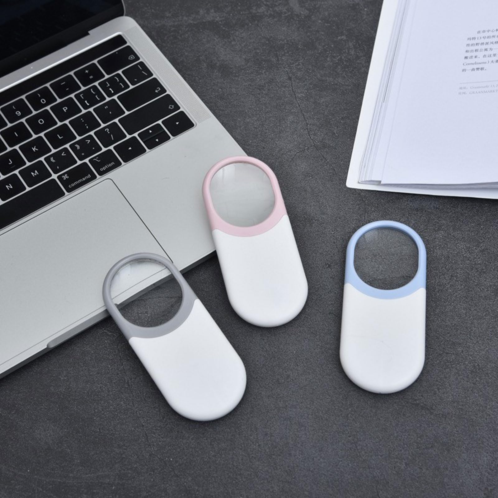 NUOYAQI Pocket Magnifying Glass Small Magnifier with Lights for Seniors, Kids,Pull Type LED Lighted Magnifier 10X