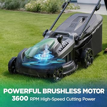 18 40V Max Brushless Cordless Electric Lawn Mower