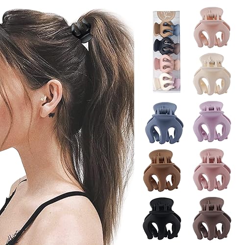 FRDTLUTHW Pinzas pequeñas para el cabello de cola de caballo alta pinzas pequeñas de 137 pulgadas para mujeres y niñas clips de pulpo de
