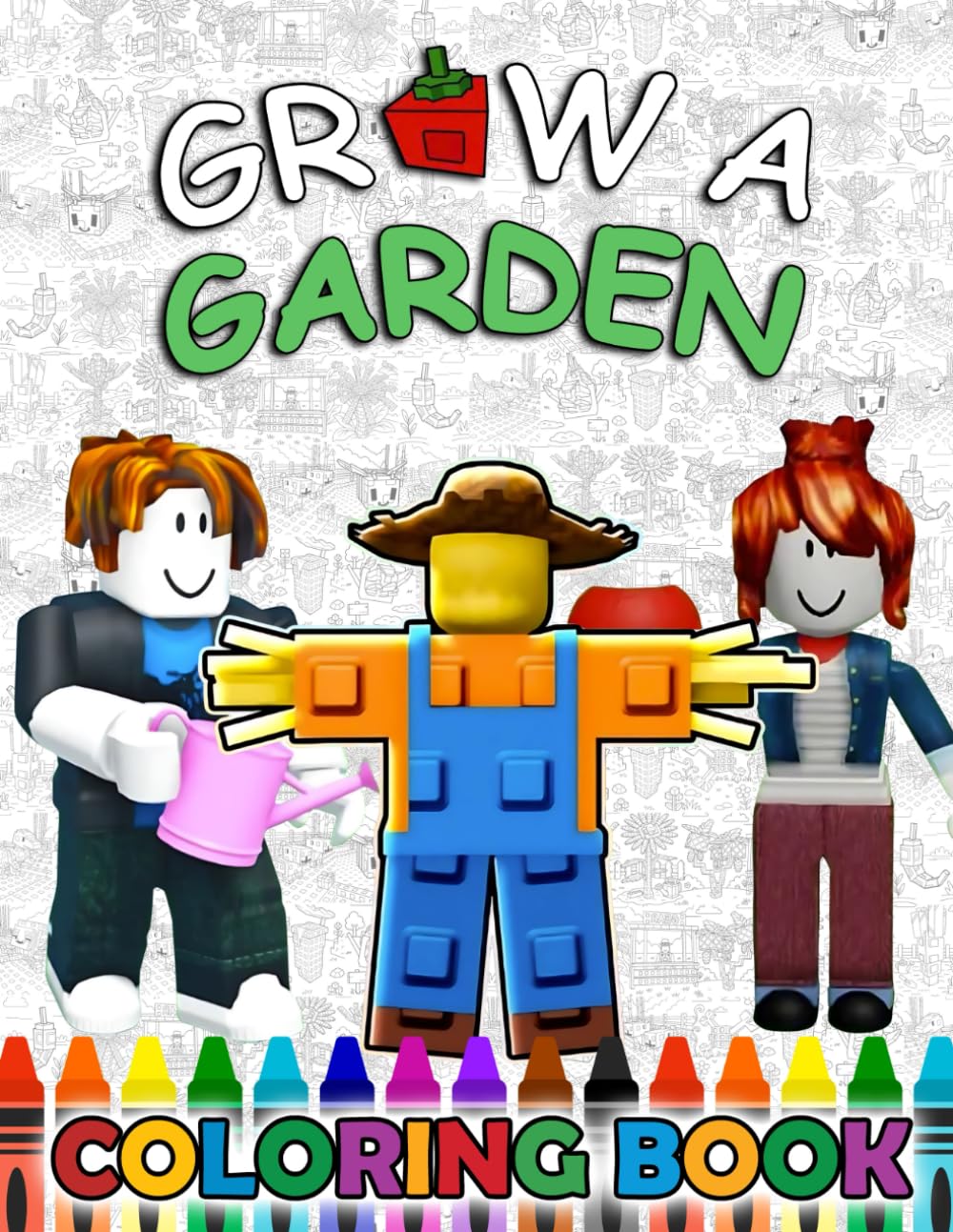 coloring book: JUMBO Drawing Pages Of Grows a Garden's Characters and Iconic Scenes for Kids Ages 4-8 8-12