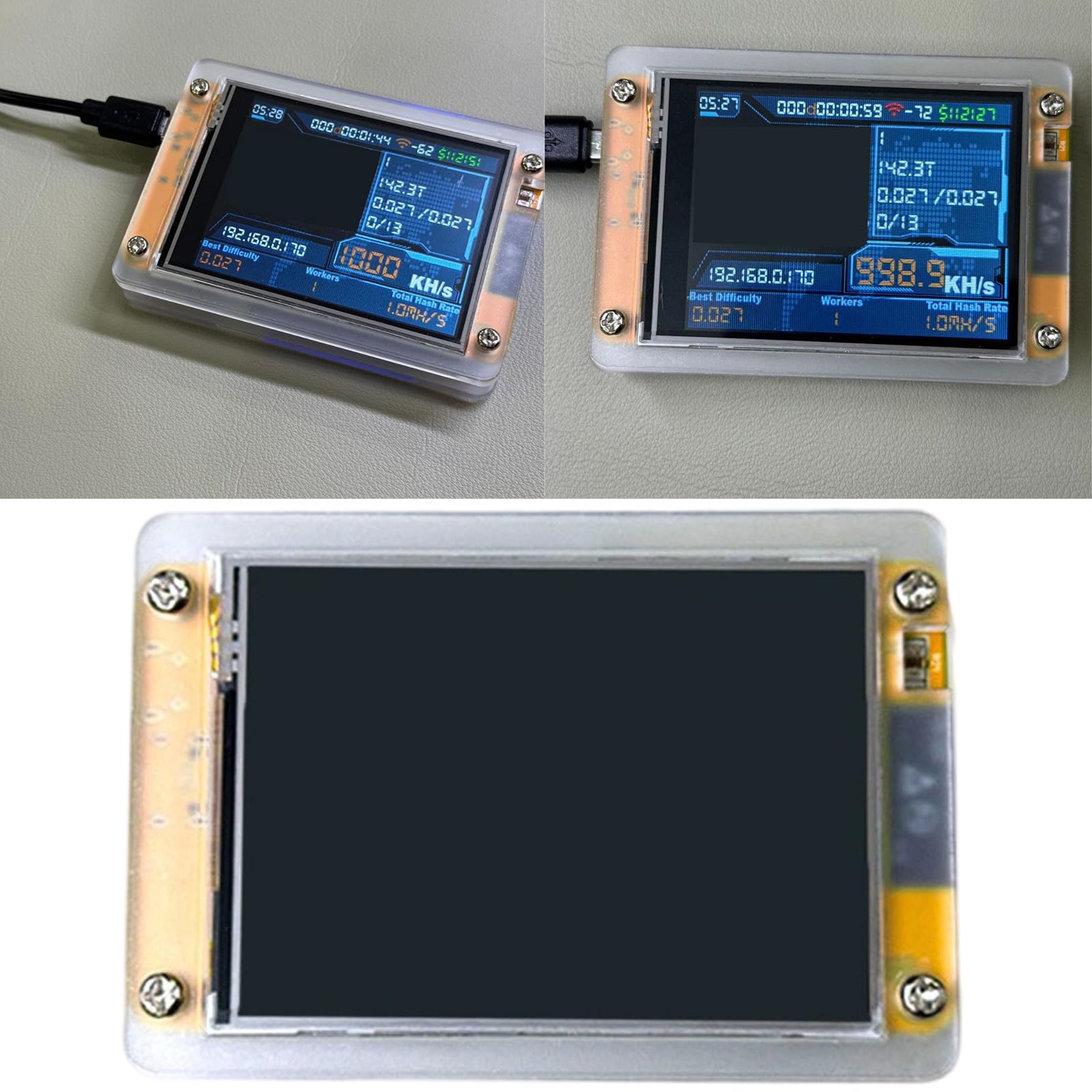 2.8 "Display LCD 1000kh/s Lotteria Minatore Minatore Minatore Macchina per Home Office Accessori Lotteria Minatore