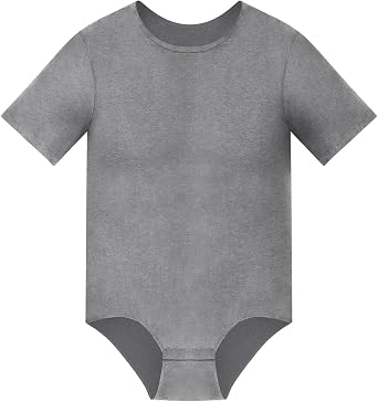 SLIMBELLE Men Short Sleeve Romper Pyjama Bodysuit Short Sleeve T-Shirt One Piece Pyjamas