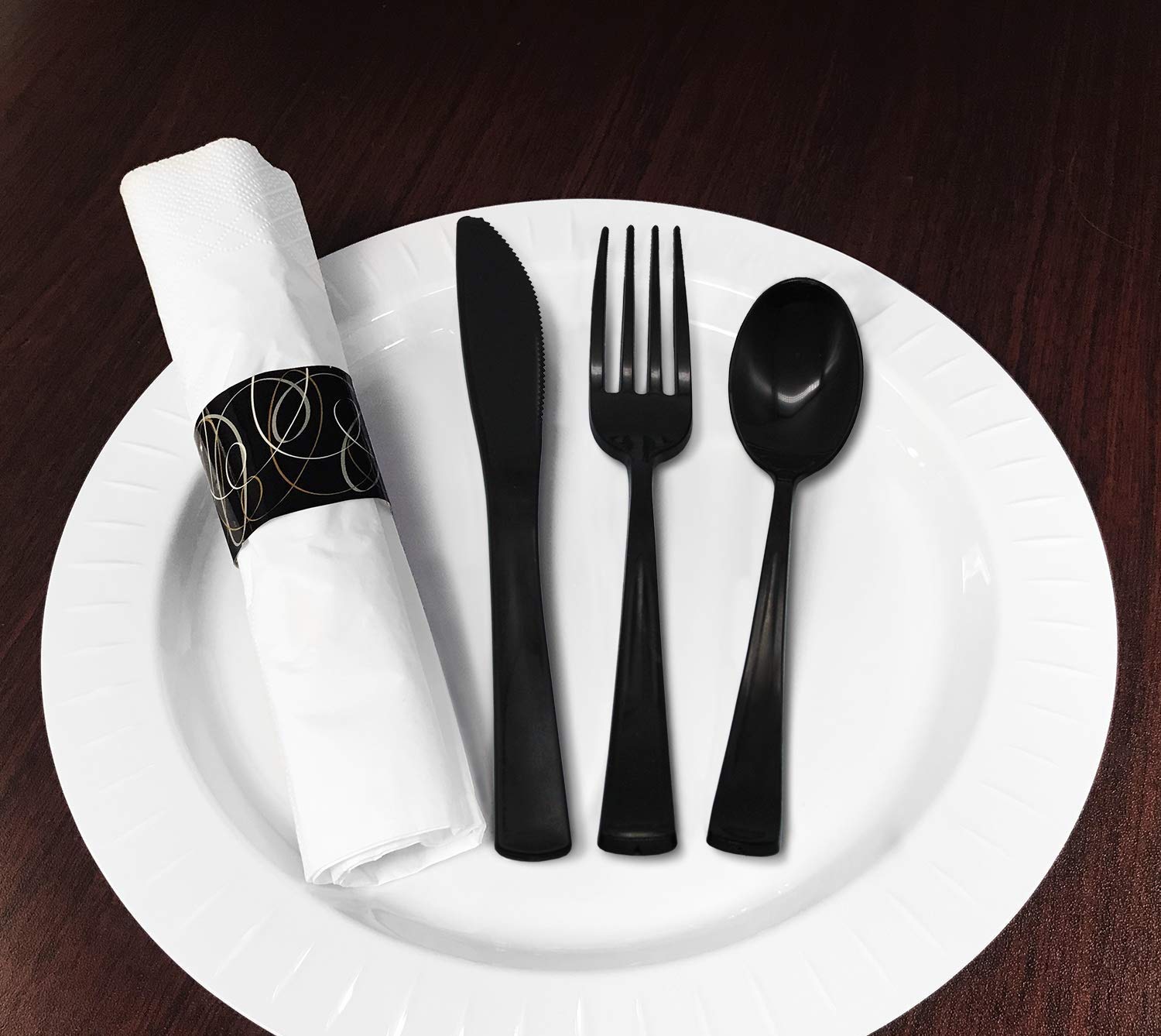 Aazon.co: Zubebe 100 Pack Rolled Silverware Pre Rolled Silverware Set