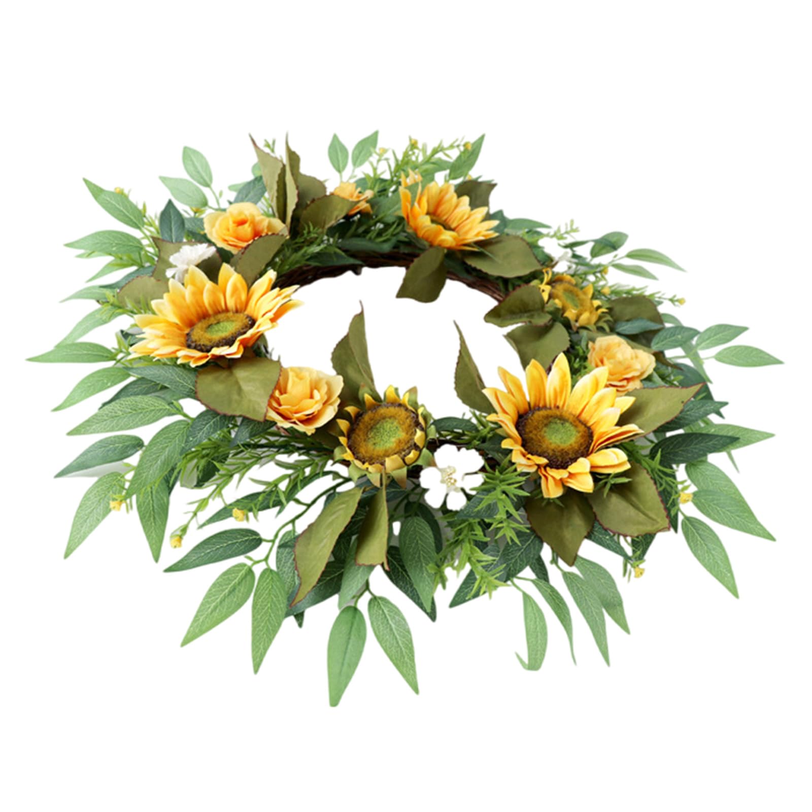Couronne de tournesols réalistes pour illuminer votre maison