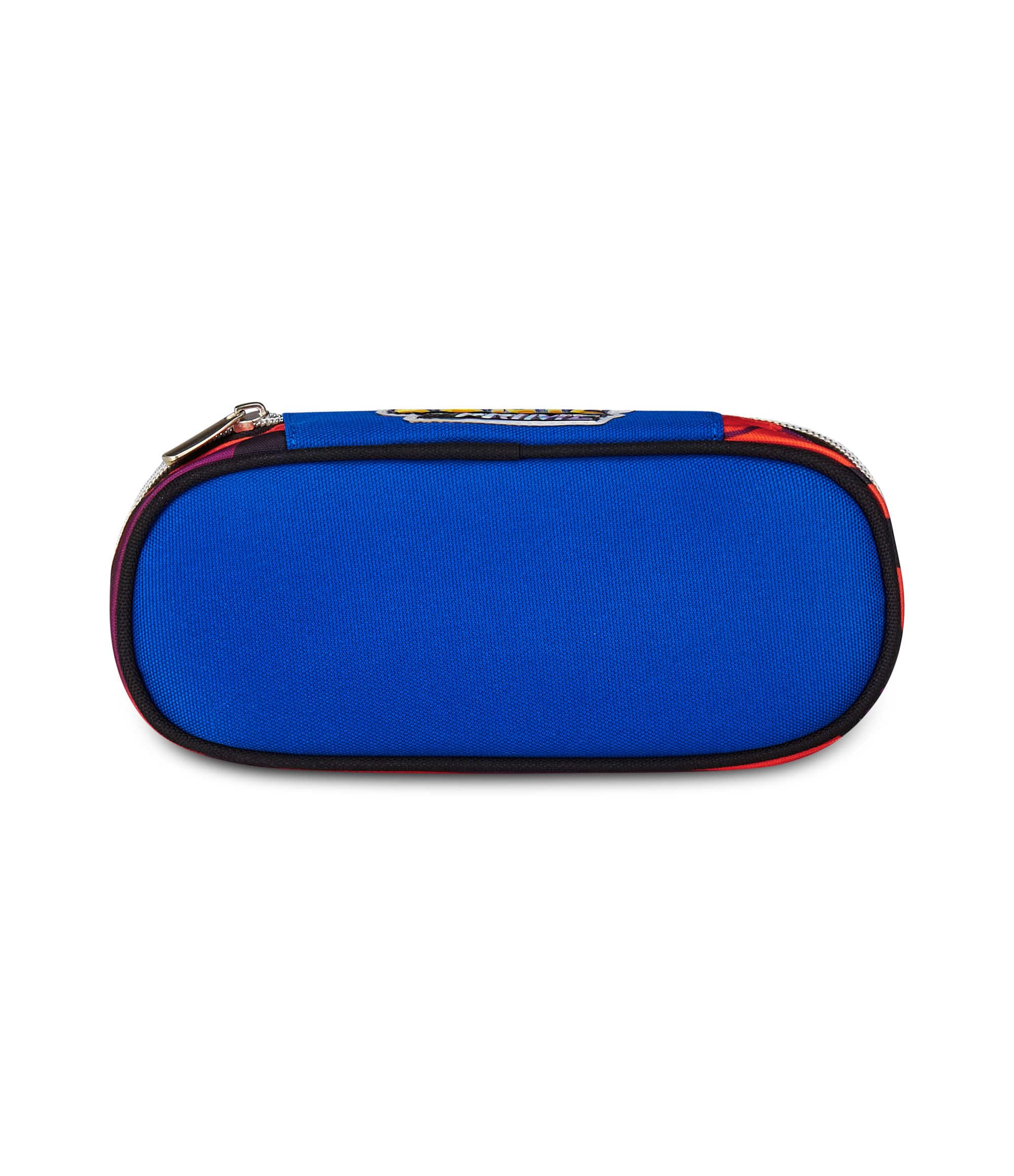 Seven Sonic Round Plus Pencil Case, Red, Oval Pencil Case with Elastic Bands and Pocket for Pens, Pencils and Accessories, School Backpack, Elementary School, Children, red, Modern - Image 4