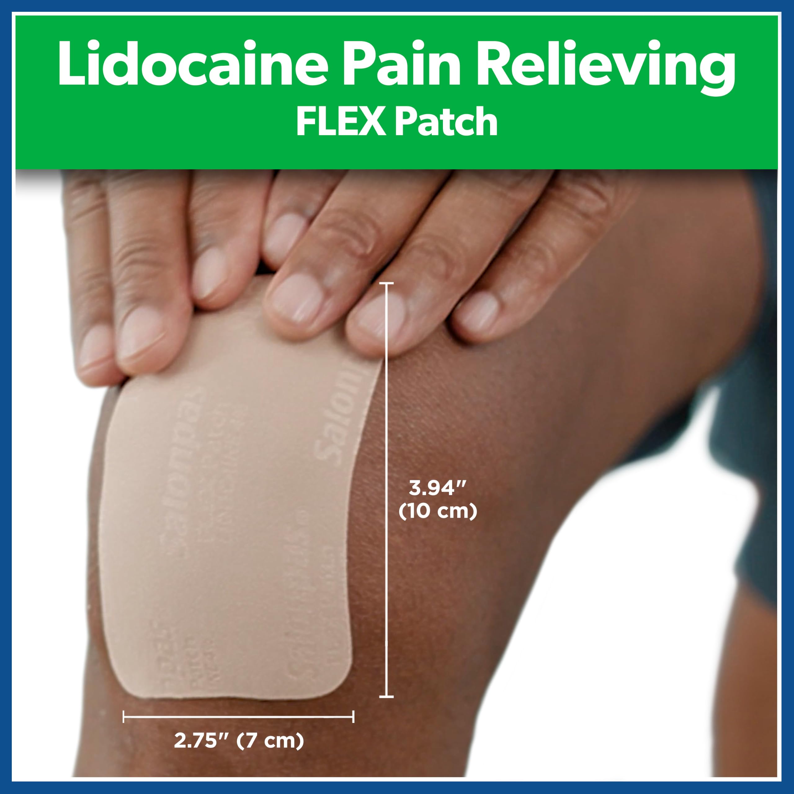 Salonpas Pain Relieving Flex Patch Lidocaine 4%, 7 Count (Pack of 1) — Amazon image 2