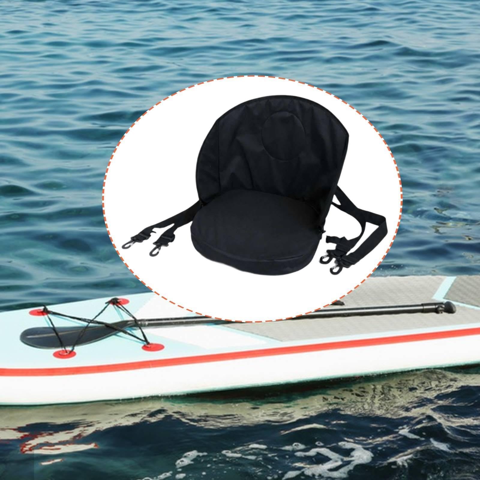 predolo Asiento Kayak/Canoa con Respaldo, Transpirable y Antideslizante, con Gancho Resistente para gradas, Rafting, Pesca, Pesca a y