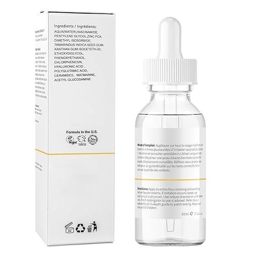 Miniatura 8 de Suero facial de niacinamida 10% + zinc 1% para mujeres, 1 onza líquida de suero de niacinamida para cara, acné, control de aceite.
