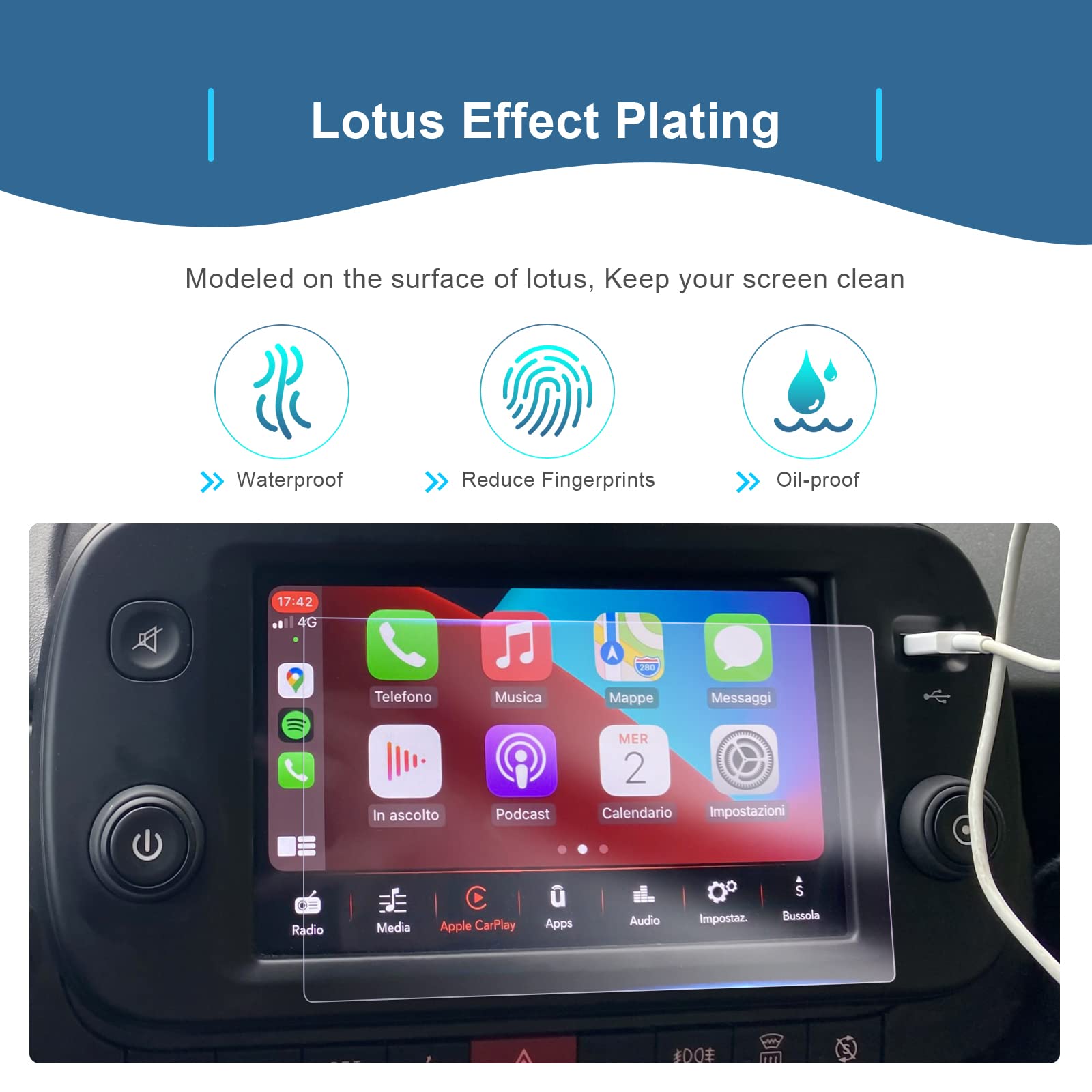 Film Protection écran Voiture BROTECT Protection Ecran Anti-Reflet Pour Fiat 500X 2016-2019 Protection Ultra-claire Anti-rayures BROTECT Film Protection écran Voiture BROTECT Protection Ecran Anti-Reflet Pour Fiat 500X 2016-2019 Protection Ultra-claire Anti-rayures BROTECT