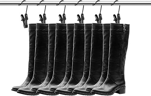 Miniatura 5 de Hotop Percha para botas para armario, ganchos de lavandería con clips, soporte para botas, clips para colgar, perchas multifuncionales portátiles de