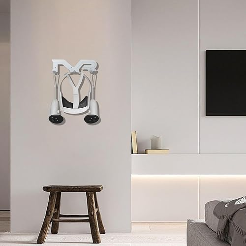 Vista 5 de (1 Set) Orzero VR Wall Mount Stand Compatible for Quest 3, Quest 2, Quest, Rift, Rift S, Pico 4, Valve Index, HTC Vive VR Headset, Controller Hook