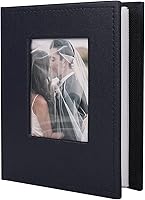 Vista 15 de RECUTMS - Álbum de bolsillo de 100 bolsillos 4x6, pequeños álbumes de fotos, páginas blancas, álbum de fotos vertical, álbum de boda, álbum de fotos