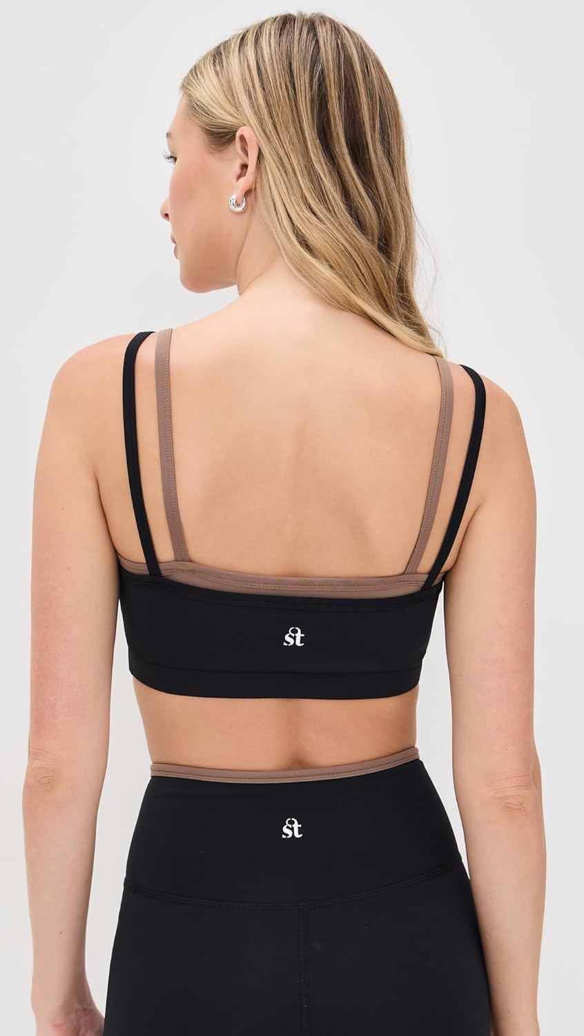 Strut This Women's The Rhodes Bra, Black/Malt, XS - Image 4