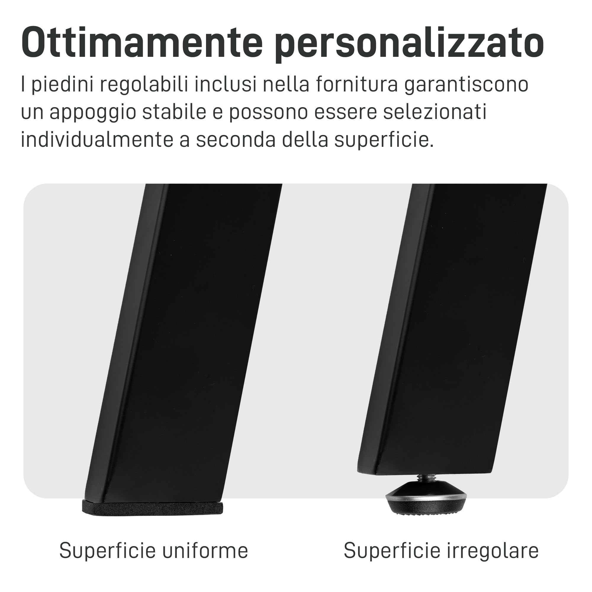 Natural Goods Berlin Set di 4 gambe per tavolo Y Legs (Nero, 72 cm) - Gambe per mobili in metallo a forma di Y per il tuo prossimo progetto DIY - Struttura da tavolo a capacità di carico elevata per