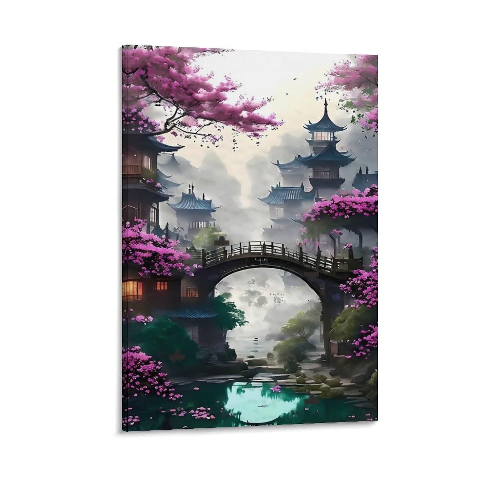 DHBANEIOK Eastern Fantasy Landscape_1 Poster Artwork Giclee Canvas Prints Modern Wall Art Picture Wall Hanging for Living Room Bedroom Home Decorations 24x36inch(60x90cm)