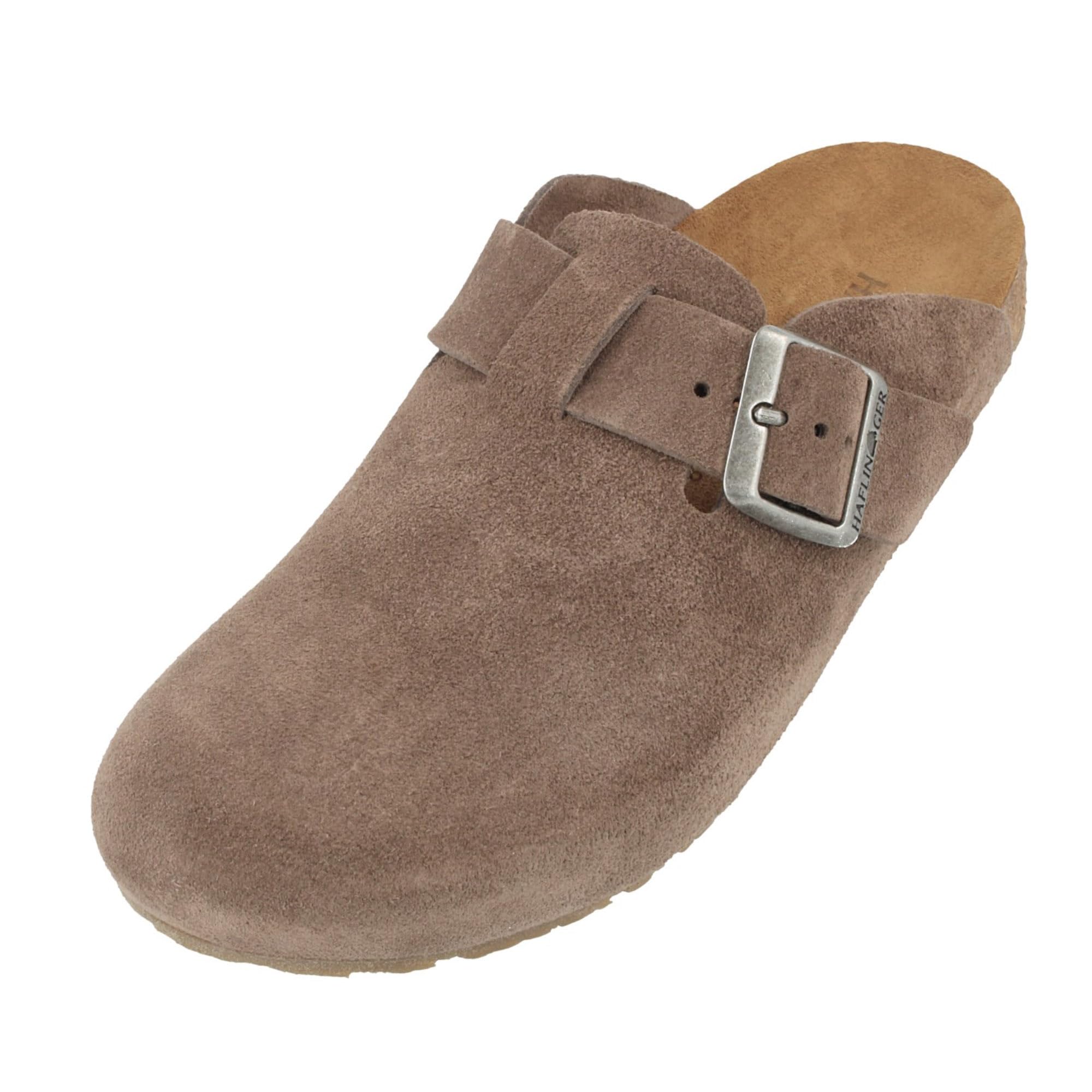 HAFLINGER Porto eleganckie chodaki ze skóry, gumowa podeszwa i korek, lateksowa wkładka, pantofle, uniseks