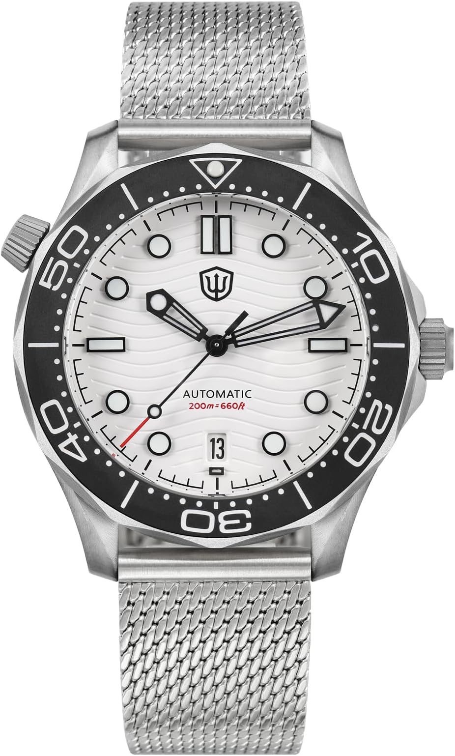 watchdives NH35 Automatic Watches for Men, WD007 V3 Titanium NTTD Dive Watch 42mm Domed Sapphire Crystal Wristwatch 200m Waterproof Watch