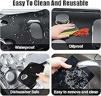 Vista 5 de Guardia de estufa, protector superior de estufa, cubierta de estufa, protector de guardia de estufa para quemadores de gas Samsung, cubiertas