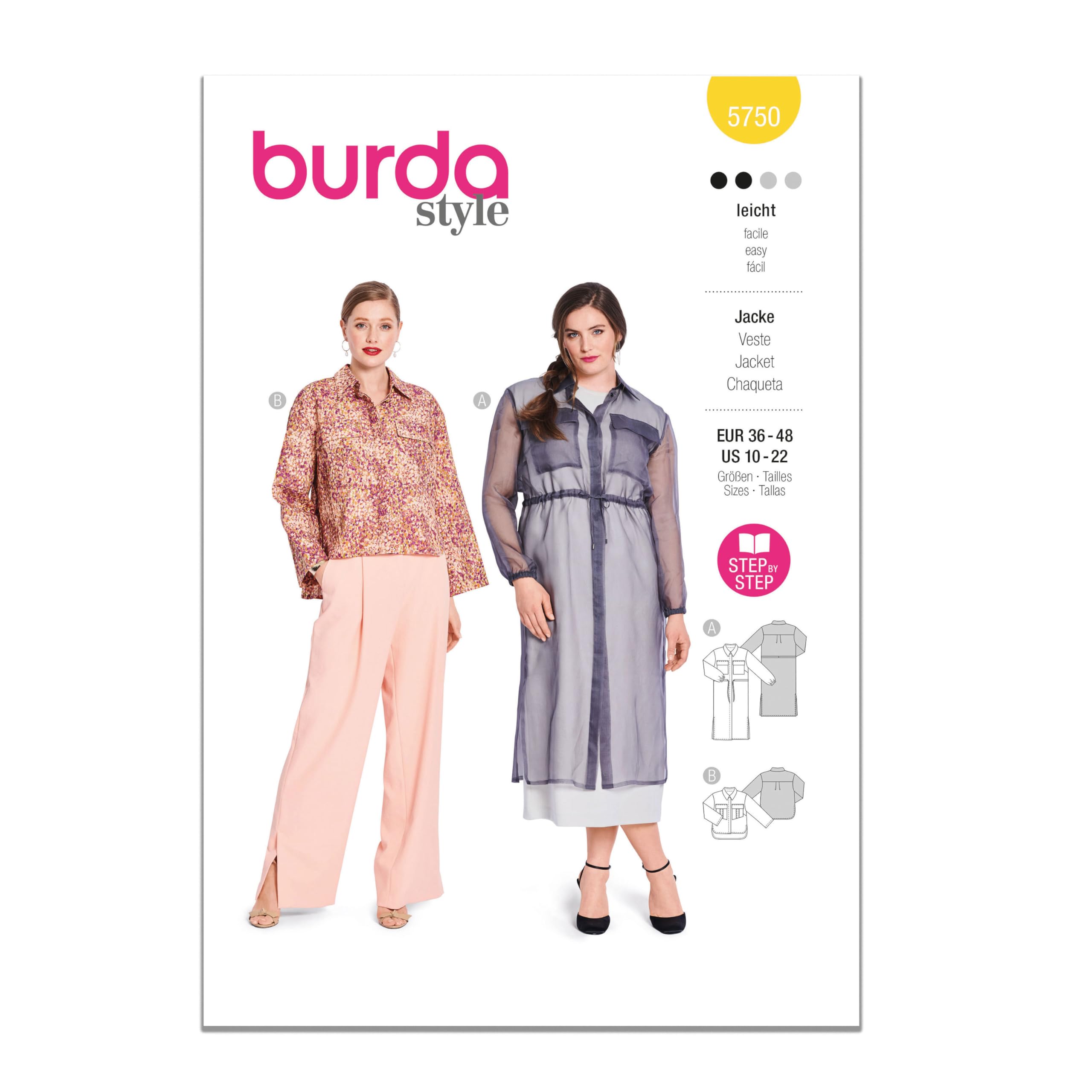 Burda Style Sewing Pattern B5750 Misses' Jacket
