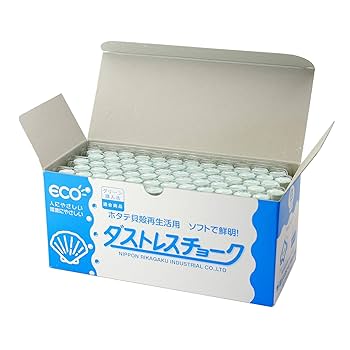 チョーク　日本理化学工業株式会社　ダストレスチョーク　黄赤青白　4色　5箱セット ダストレスチョーク 72本入（白、赤、黄、青、緑、6色）／6