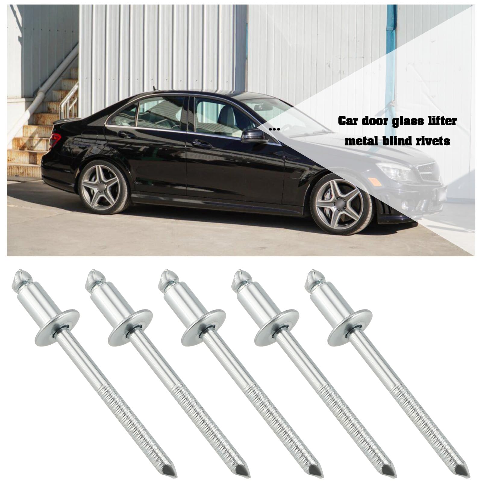 KITPIPI W1H8 Lot De 10 Rivets Universels En Métal Pour Tableau De Bord De Voiture Noir