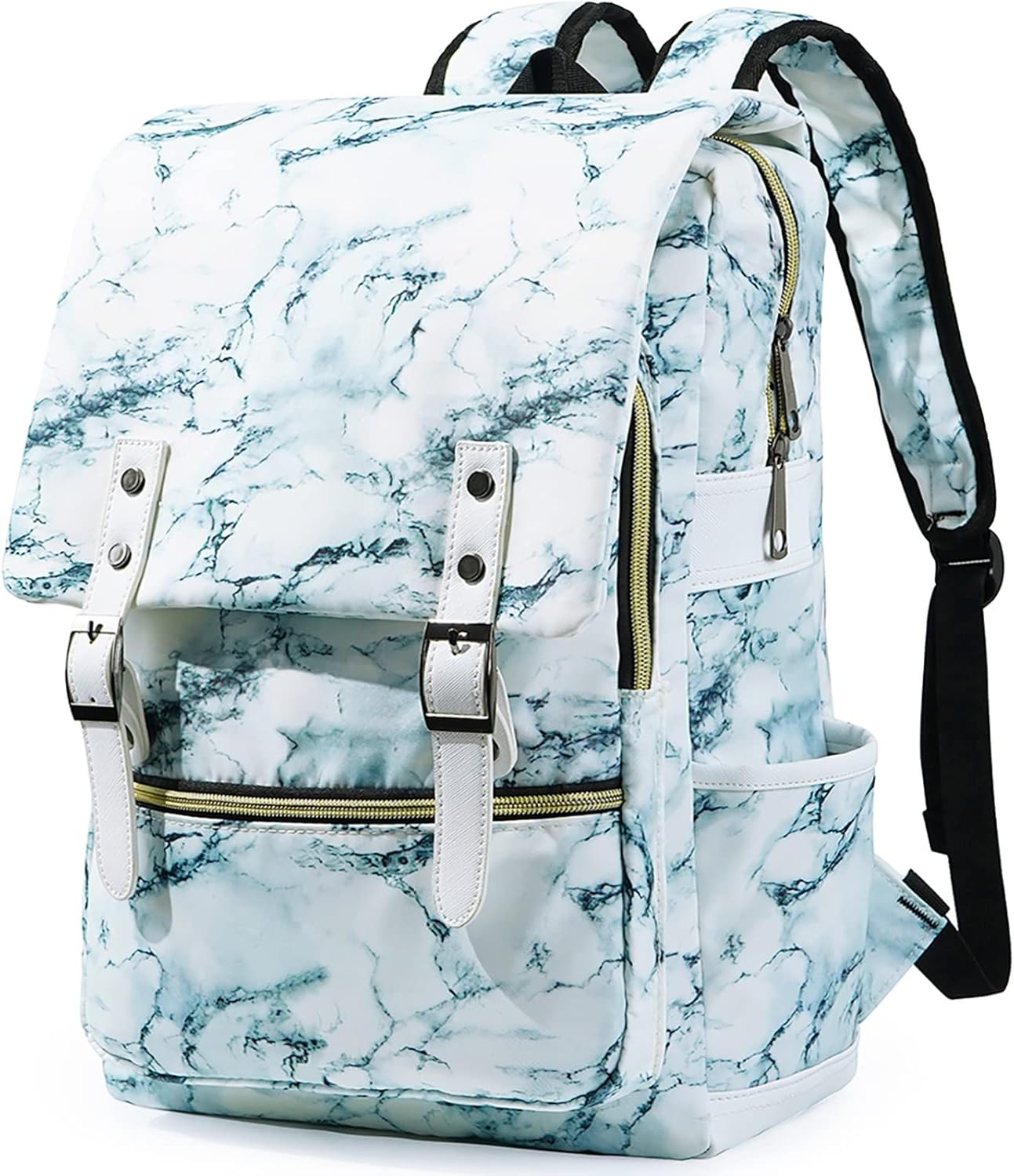 Marble School Backpack for Girls, 15.6" Laptop Backpacks College School Bookbags Casual Daypack