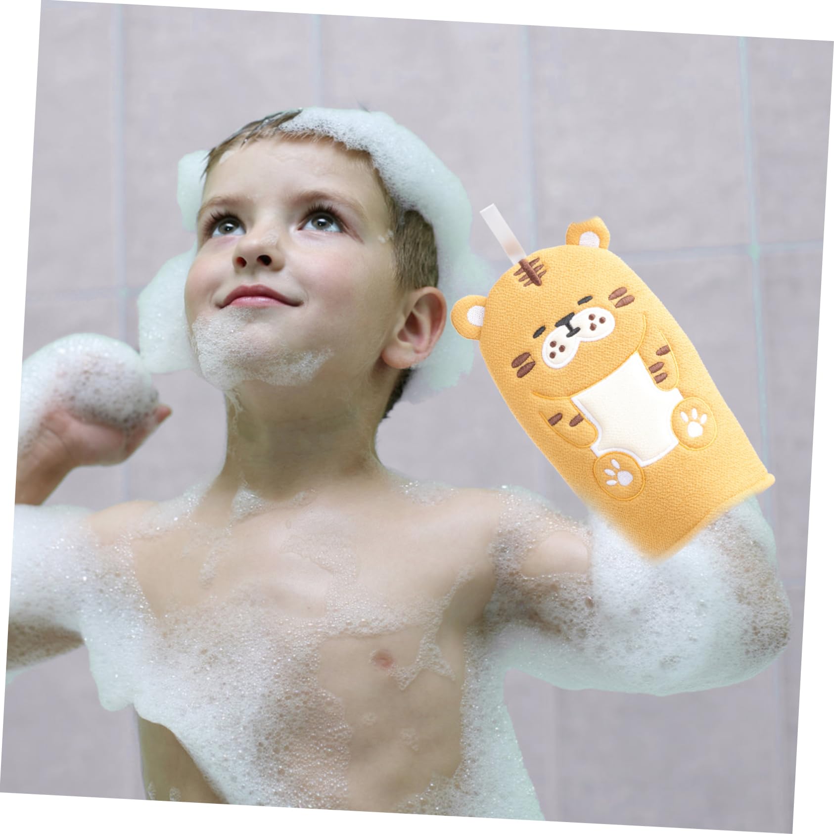 minkissy 4 Set Di Guanti Da Bagno Per Bambini A Forma Di Animale Dei Cartoni Animati Morbidi Guanti Da Bagno Dal Design Adorabile Delicati Asciugamani Da Bagno Esfolianti 2 Pezzi * 4