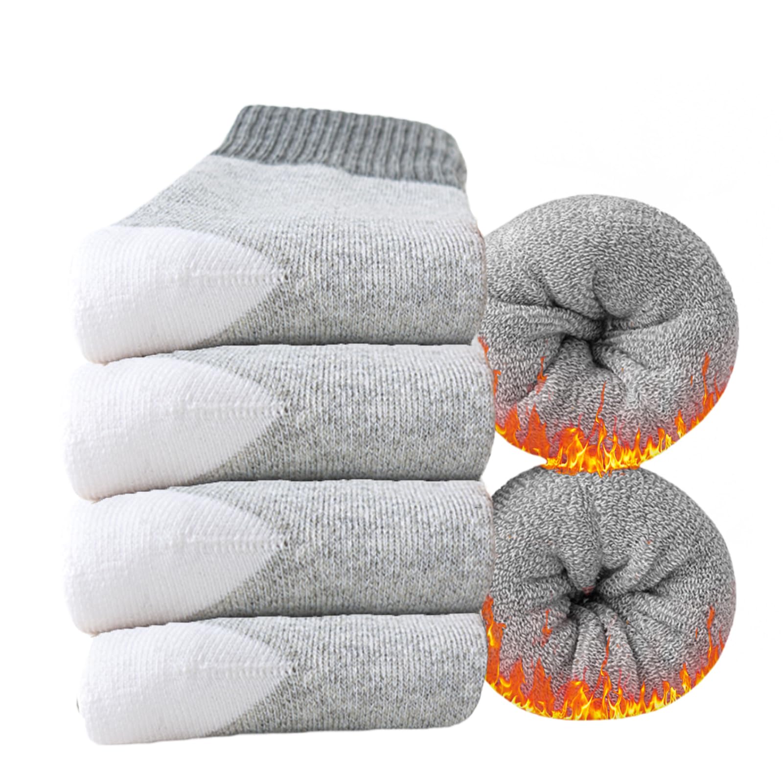 Josnown Thermal Socks for Mens, Comfy Warm Wool Winter Socks Thick Cushioned Outdoor Crew Boot Sock for Work Hiking Walking Ski, Szie UK 6-11.