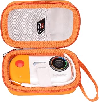 FBLFOBELI Hard EVA Carrying Case for Polaroid Underwater Camera 18mp 4K UHD Orange