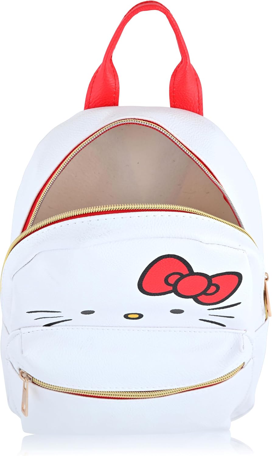 Fast Forward Sanrio Hello Kitty Backpack for Women, Men, Unisex | Cute PU Leather 10" Mini Backpack Purse | Hello Kitty Bag & Accessories