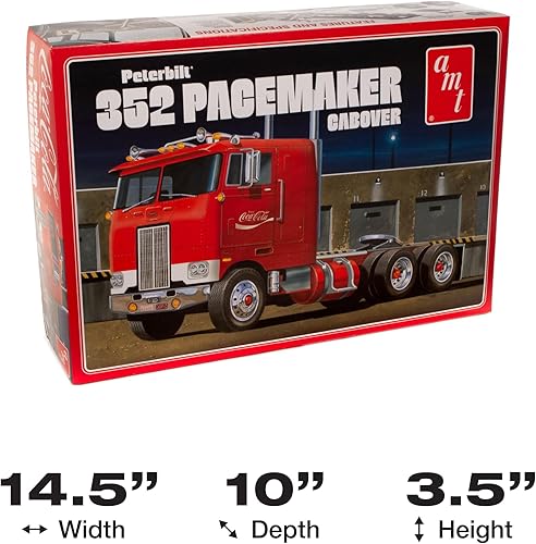 Miniatura 5 de AMT Peterbuilt 352 Pacemaker Cabover (Coca Cola) Kit de modelo a escala 1:25 (AMT1090)