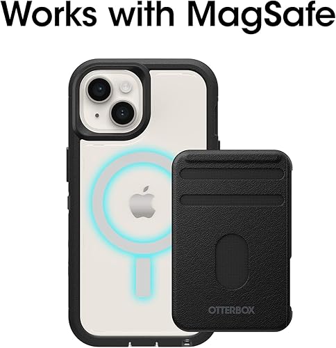 Miniatura 5 de OtterBox Funda para iPhone 14 y iPhone 13 Defender Series XT, cristal negro, sin pantalla, resistente, se ajusta a MagSafe, accesorio con cordón