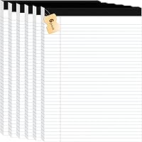 Vista 16 de Paquete de 2 blocs legales de 8.5 x 11 pulgadas, 50 hojas/paquete, blocs de escritura blancos con rayas universitarias y perforadas, blocs de papel