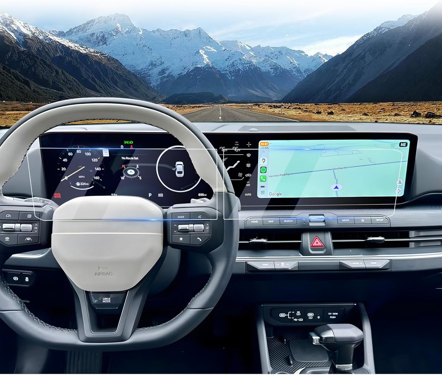 LUWU 2025 K ia K4 Screen Protector for 2025 K ia K4 Accessories 2025 K4 LX/GT-Line/GT-Line Turbo Dual 12.3-Inch Navigation Nano Touch Screen Protector Anti-Glare Anti-Scratch HD Clear 4PCS