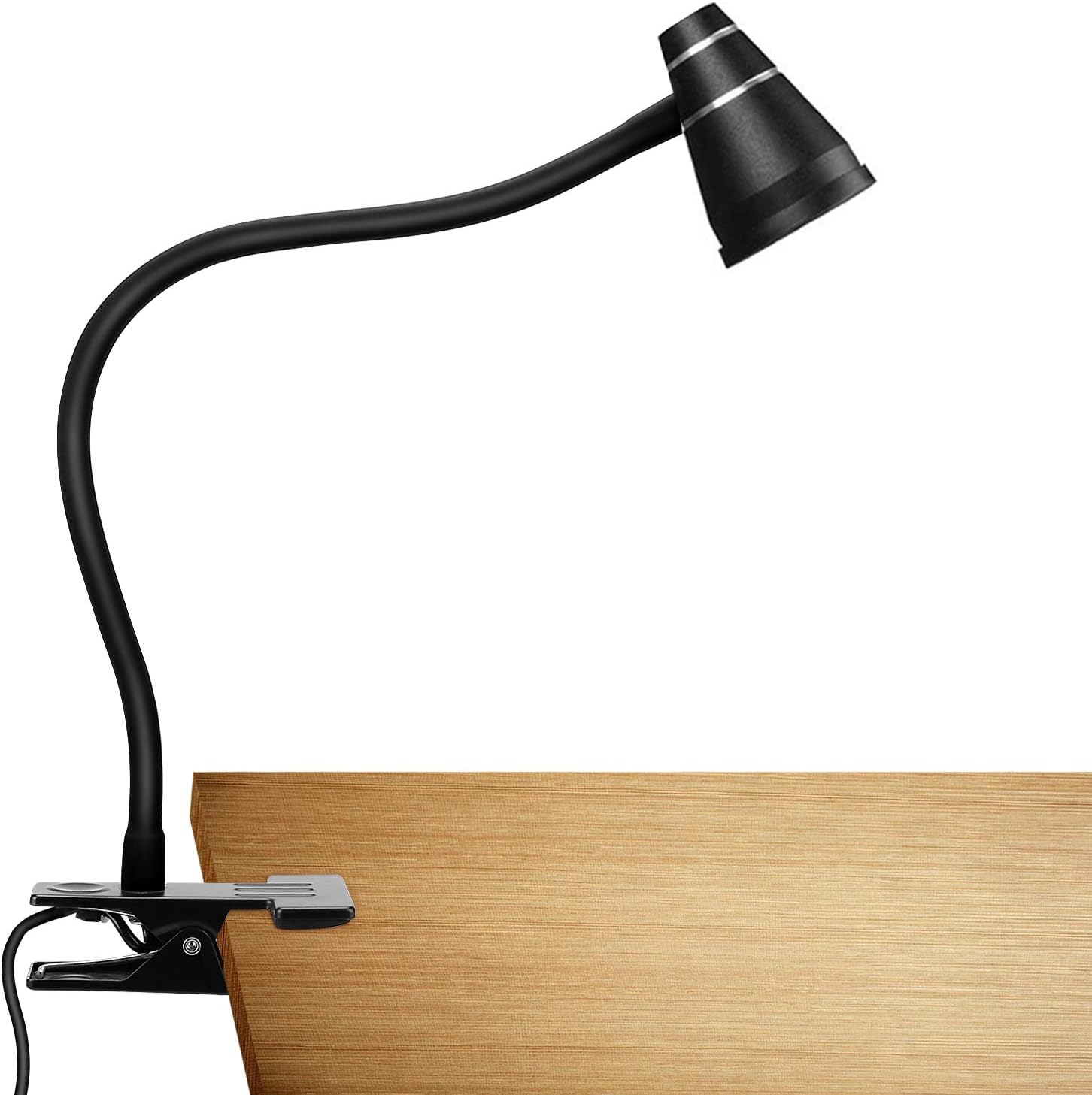 LED Desk Lamp with Clamp, USB Clip on Reading Book Light, 3000-6500K Adjustable Color Temperature, 6 Illumination Modes Brightness for Office, Home, Reading, Study, Work