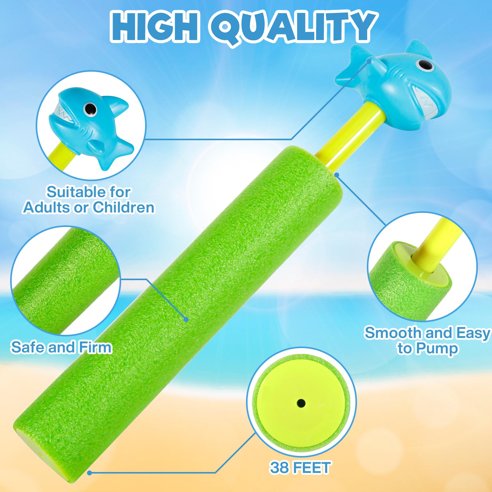 12 Pistolets à Eau en Mousse pour Enfants, Pistolet à Eau de Piscine Portée de 30 Pi, Pistolet à Eau en Mousse pour l'Été Piscine Plage 12 Pistolets à Eau en Mousse pour Enfants, Pistolet à Eau de Piscine Portée de 30 Pi, Pistolet à Eau en Mousse pour l'Été Piscine Plage