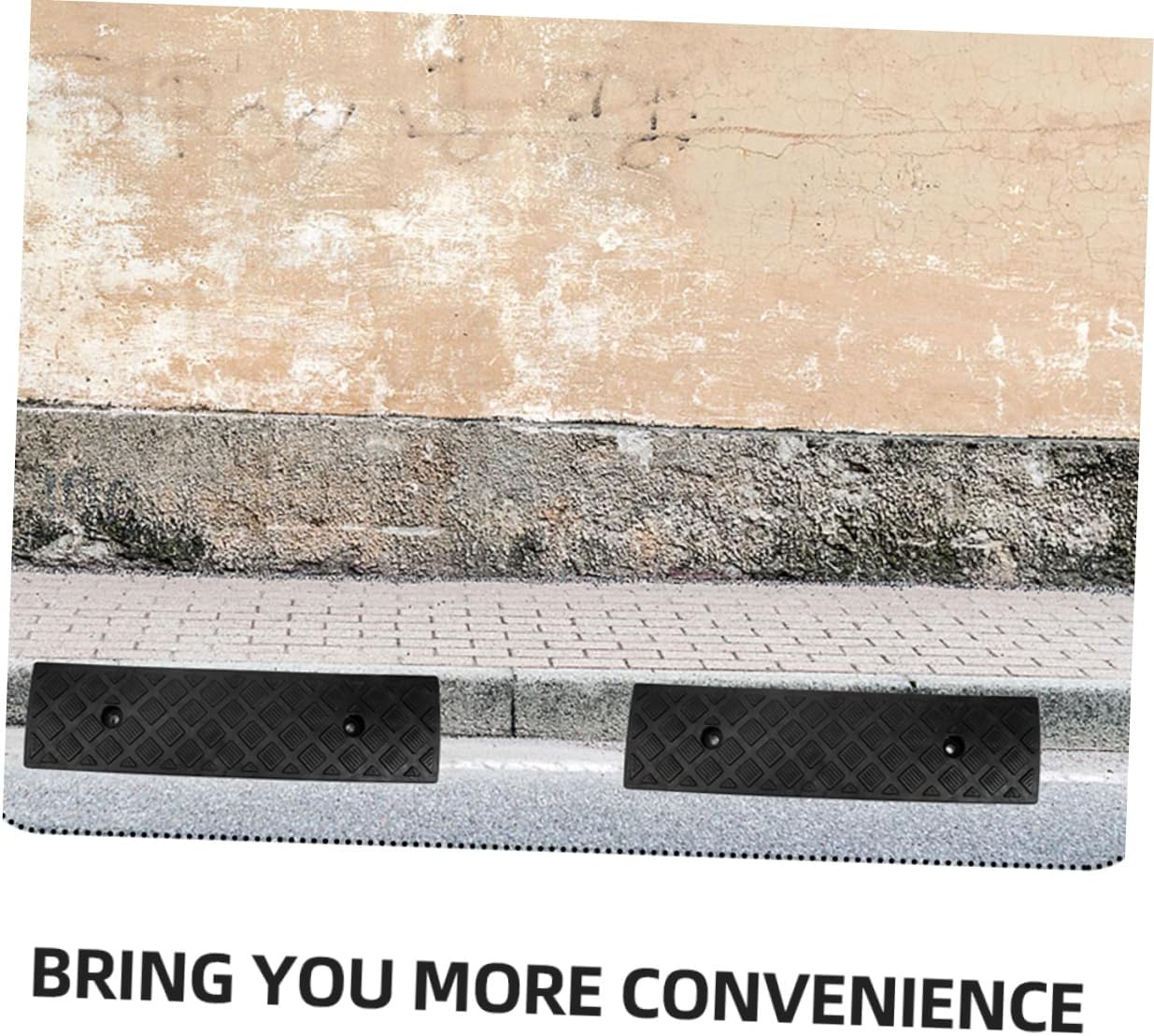 CHILDWEET 3pcs Durable Curb Ramp Driveway Mat for Truck Loading Wheelchair Access Cable Protection Textured Drive Over Protector for Stairs and Curbs