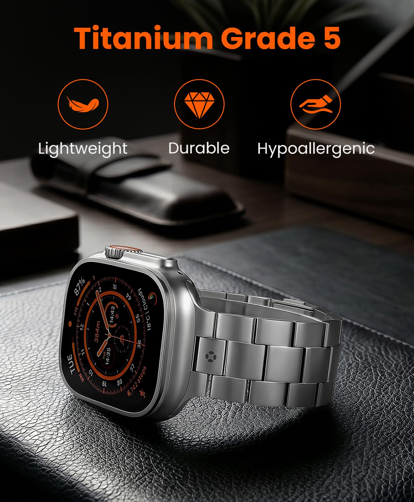Cinturino in Titanio per Apple Watch Ultra 3/2/1 & S11/10 46mm