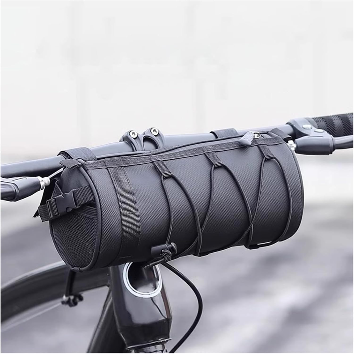 CDHNG Bike Handlebar Bag for Schwinn Speedster, Cycling Handlebar Pack Waterproof Bikepacking Handlebar Bag Lightweight Bicycle Handlebar Bag,Black