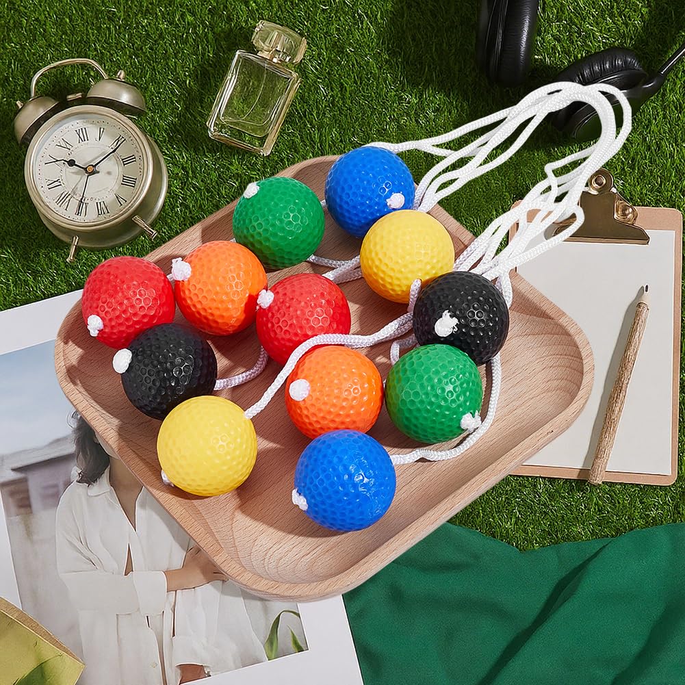 MAYJOYDIY 18 Packung Leiterbälle 6 Farben Ersatzbälle Leiterwurfbälle Set Mit Aufbewahrungstasche Für Wurfspiele Hof Und Rasengolfspiele