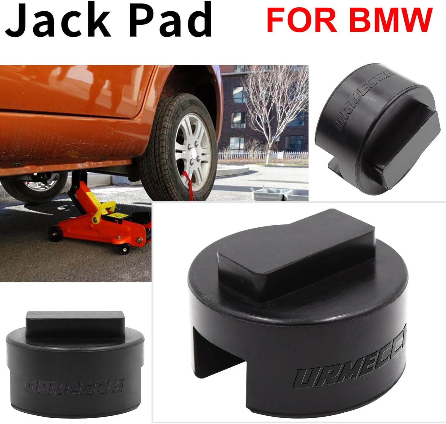 URMECCH Polyurethane Jack Pad for BMW and Mini - Slotted Square 8